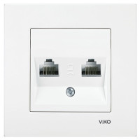 Розетка двойная компьютерная  белая VIKO KARRE 90960034